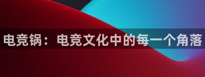 leyu电竞电竞官网A：电竞锅：电竞文化
